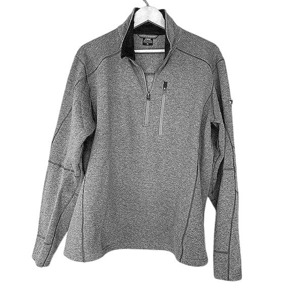 Kühl Sweatshirt Quarter-Zip Pullover Gray XL Outdoors Gorpcore Hike Camp Cozy